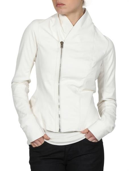 white cow leather jackets for women